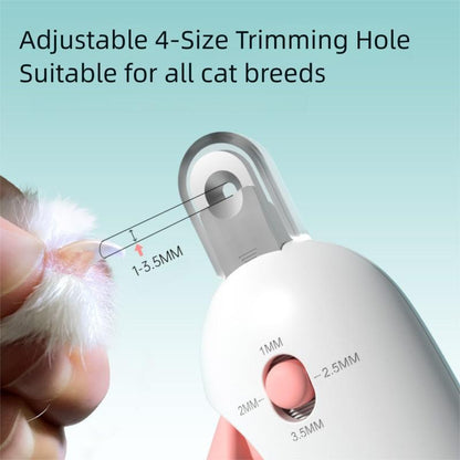 Multi Functional Cat Nail Clipper, Suitable for Trimming Toes and Adjustable for All Sizes 1-3.5Mm Safe Grooming Tool, Safe Toenail Trimmer for Kittens & Indoor Cats, Pet Tools Portable Grooming