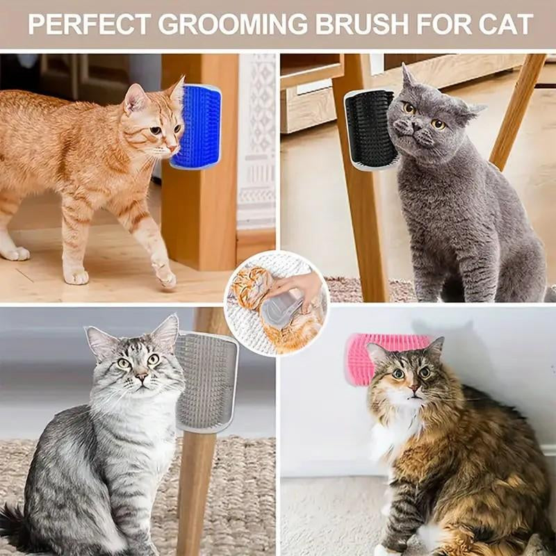 Automatic Cleaning Massage Comb, 1 Count Cat Corner Brush, Pet Hair Removal Brush, Interactive Entertainment Tool for Cats and Dogs, Grooming Tools