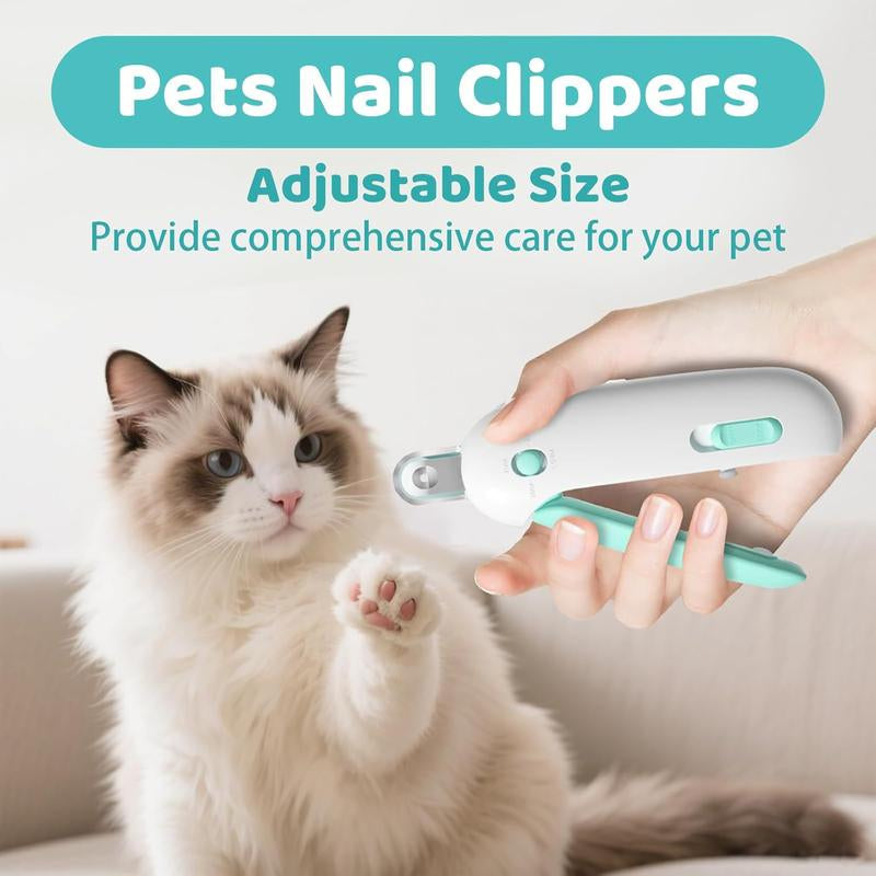 Multi Functional Cat Nail Clipper, Suitable for Trimming Toes and Adjustable for All Sizes 1-3.5Mm Safe Grooming Tool, Safe Toenail Trimmer for Kittens & Indoor Cats, Pet Tools Portable Grooming