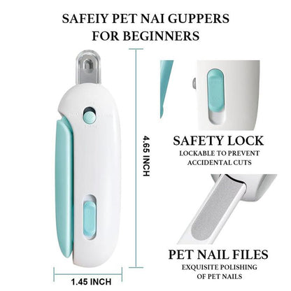 Multi Functional Cat Nail Clipper, Suitable for Trimming Toes and Adjustable for All Sizes 1-3.5Mm Safe Grooming Tool, Safe Toenail Trimmer for Kittens & Indoor Cats, Pet Tools Portable Grooming