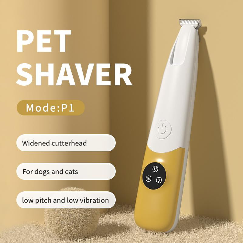 Rechargeable Pet Hair Trimmer Kit, Pet Paw Trimmer, Cordless Quiet Dog Trimmer for Grooming with LED Light, Small Dog Grooming Clippers for Dogs & Cats, Pet Grooming Tool,Waterproof, Low Noise Pet Shaver