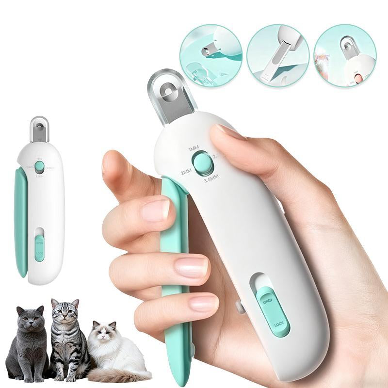 Multi Functional Cat Nail Clipper, Suitable for Trimming Toes and Adjustable for All Sizes 1-3.5Mm Safe Grooming Tool, Safe Toenail Trimmer for Kittens & Indoor Cats, Pet Tools Portable Grooming